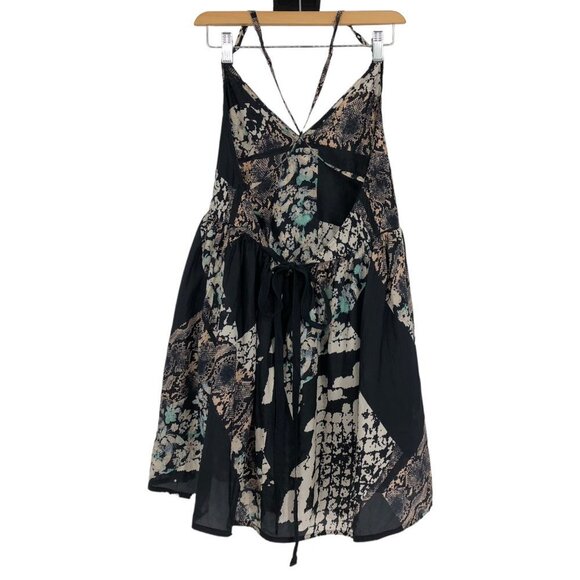 ACNE Studios Black Tan  Printed Ballerina Silk Backless Dress 2010 34 (XS) - Picture 3 of 16